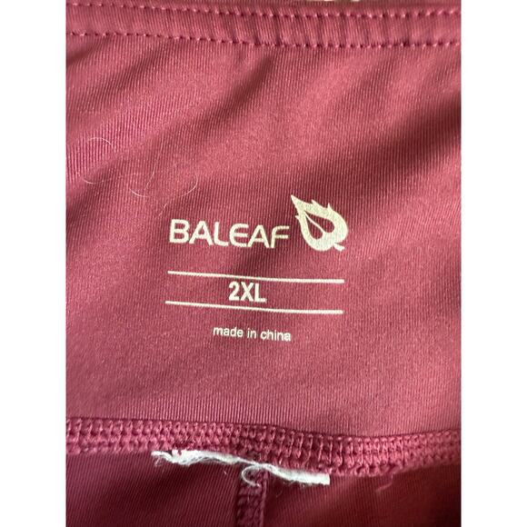 Baleaf Active Crop Pants Plus Size 2X Pull On Yoga Workout Running Gym Leggings - Picture 2 of 6